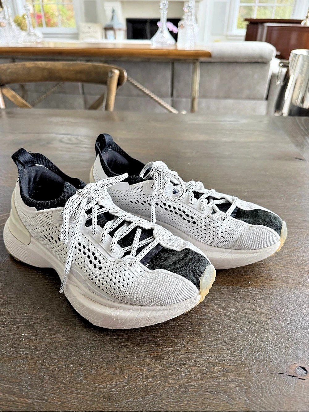 lululemon Chargefeel Mid Workout Shoe Women's White & Black Athletic Shoes